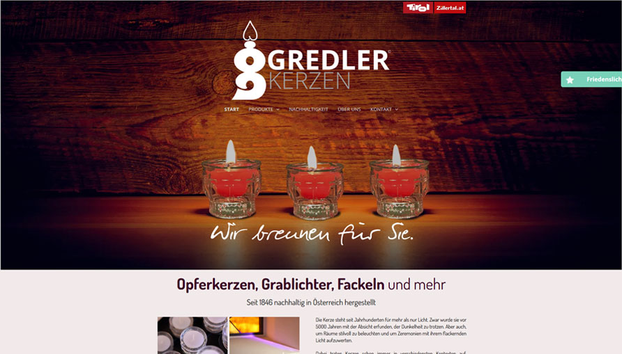 Gredler Kerzen Aschau im Zillertal